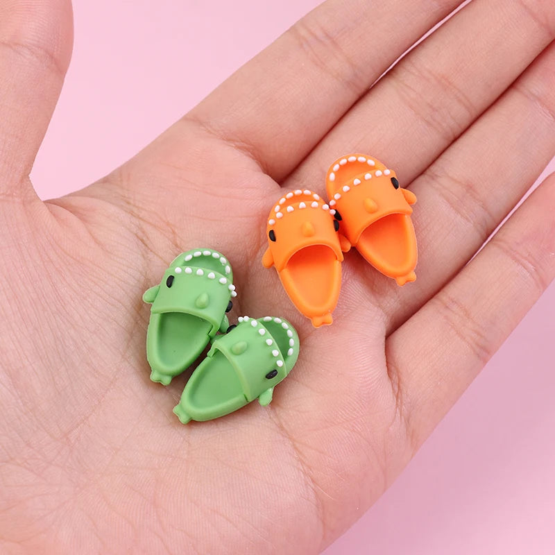 1 Pair For SD Doll For OB11 Doll Slippers Girl Gifts Doll Shoes Dolls Accessories Play House Shark Slippers ALPENZO