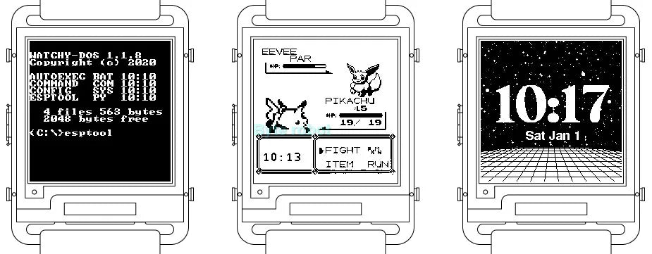 ESP32 Open Source Watchy V2.0 Gift E-ink Display Smart Watch For Arduino Robot DIY Kit Connect With Bluetooth And Wifi Robot Kit ALPENZO