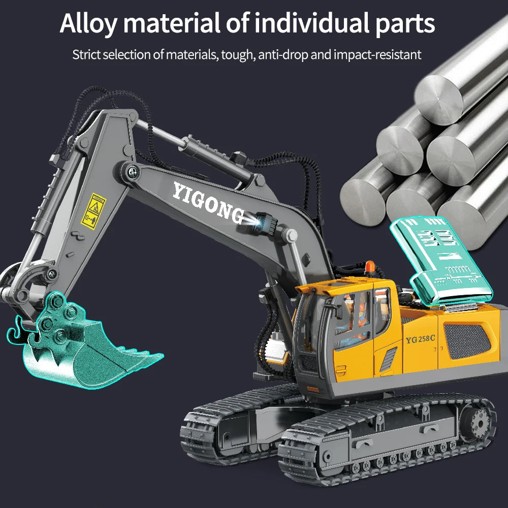 RC Car Children Toys Remote Control Car Toys For Boys Radio Control Excavator Dump Truck Bulldozer Electric Car Kids Toys Gift ALPENZO