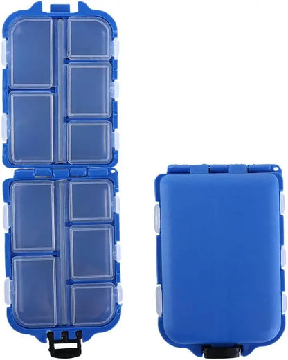 Fishing Tackle Box Portable Case Hooks Lure Baits Storage Box Containers For Storing Swivels Jigs Hooks Sinker,10 Compartments