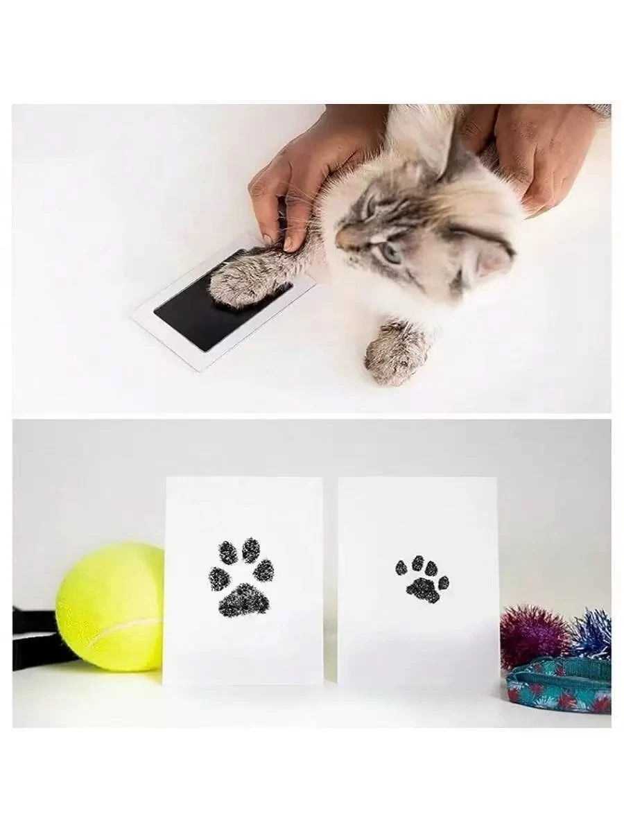 Paw Print Clean Touch Ink Pad, Dog Or Cat Pet Owner Keepsake, DIY Inkless Nose and Pawprint Impression Making Kit - ALPENZO