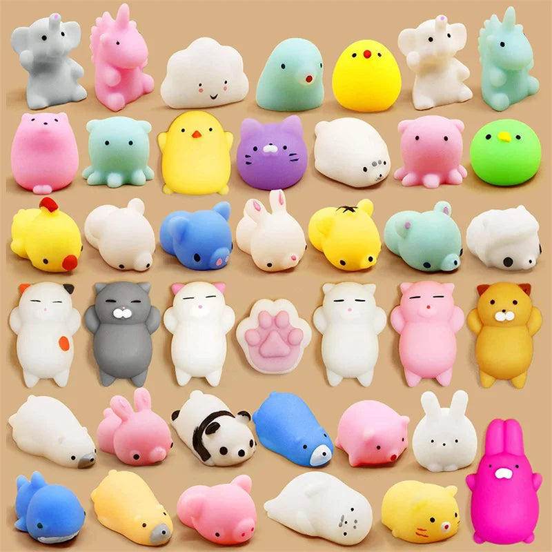 50-5PCS Mochi Squishies Kawaii Anima Squishy Toys For Kids Antistress Ball Squeeze Party Favors Stress Relief Toys For Birthday ALPENZO