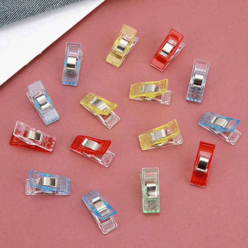 Sewing Clips Colorful Clips Multipurpose Plastic Craft Crocheting Knitting Safety Clothing Clips Color Binding Clips Paper - ALPENZO