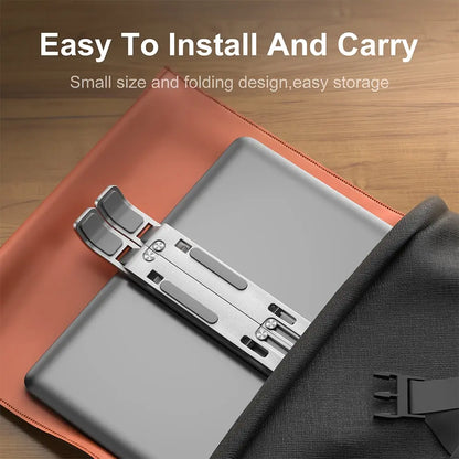 Portable Laptop Stand Aluminum Notebook Support Computer Bracket Macbook Air Pro Holder Accessories Foldable Lap Top Base For Pc - ALPENZO