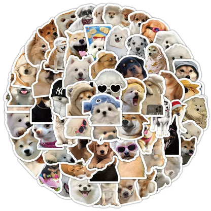 10/50/100pcs Funny Dog Stickers Cartoon Cute Decals Toy Stationery Guitar Phone Bicycle Laptop Luggage Car Graffiti Kids Sticker ALPENZO